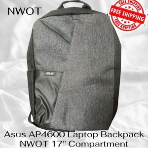 Asus AP4600 Laptop Backpack NWOT 17" Compartment FREE SHIPPING